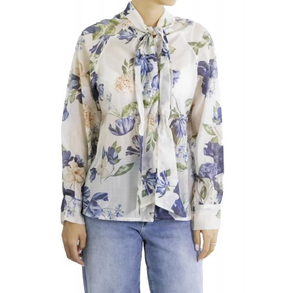 Camicia fantasia con fiocco
